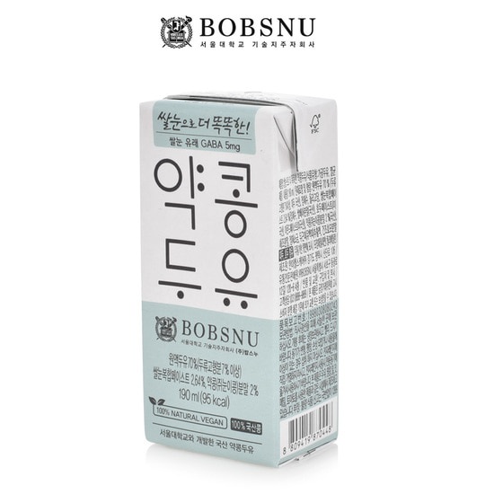 M 100%국산콩 서울대밥스누 쌀눈으로 더똑똑한 약콩두유 190ml X 24팩